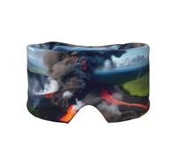 Kilauea Cache-oreilles et yeux doux et occultants pour adultes et enfants Motif volcan