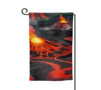 Kilauea Drapeau de bienvenue imprimé volcans, décoration extérieure, drapeau de jardin toutes saisons, 30,5 x 45,7 cm, plusieurs formes
