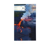 Kilauea Drapeau décoratif d'extérieur imprimé volcans Toutes saisons Motif unilatéral Pour cour, porche, terrasse
