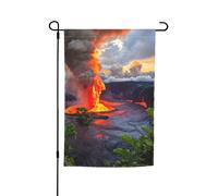 Kilauea Drapeaux de jardin imprimés volcans 30,5 x 45,7 cm toutes saisons drapeau extérieur cour décoration pour patios