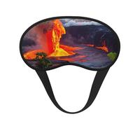 Kilauea Masque occultant pour les yeux Motif volcans Pour dormir en avion, masque de sommeil en polyester pour la maison et les voyages