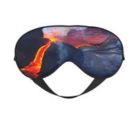 Kilauea Masque respirant pour les yeux Motif volcans Idéal pour le camping, la méditation et le yoga