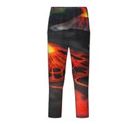 Kilauea Pantalon de pyjama unisexe imprimé volcans doux et extensible décontracté pour l'hiver, le printemps, l'été, l'automne Noir