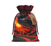 Kilauea Pochettes cadeaux réutilisables avec cordon de serrage Motif volcans