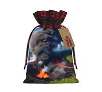 Kilauea Pochettes réutilisables avec cordon de serrage Motif volcan