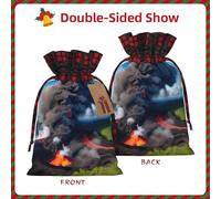 Kilauea Pochettes réutilisables avec cordon de serrage Motif volcan