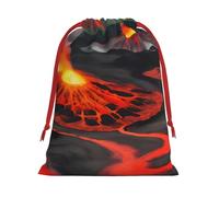 Kilauea Sac cadeau avec cordon de serrage Motif volcans Tailles assorties