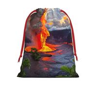 Kilauea Sac cadeau réutilisable avec cordon de serrage Motif volcans