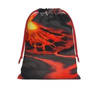 Kilauea Sac cadeau réutilisable avec cordon de serrage Motif volcans
