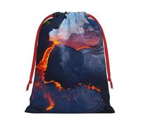 Kilauea Sac cadeau réutilisable avec cordon de serrage Motif volcans