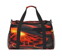 Kilauea Sac fourre-tout pliable élégant avec fermeture éclair imperméable pour w nd Motif volcans