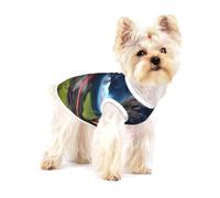 Kilauea T-shirt imprimé volcano bloom pour petits chiens, chemise tendance respirante sans manches pour petits chiens