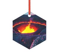 Kilauea Volcan Décoration de Noël en acrylique moderne alternative aux décorations de Noël polyvalentes