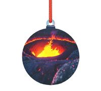Kilauea Volcan Décoration de Noël en acrylique moderne alternative aux décorations de Noël polyvalentes