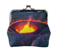 Kilauea Volcano Portefeuille en cuir PU avec imprimé volcan Mini pochette pour rouge à lèvres et changement de clés