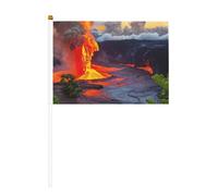 Kilauea Volcans Drapeau à main polyvalent pour mariage, anniversaire, vacances, décoration sportive, défilé