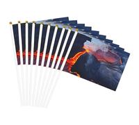 Kilauea Volcans Drapeau à main polyvalent pour mariage, anniversaire, vacances, décoration sportive, défilé