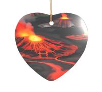 Kilauea Volcans Imprimés Cadeaux de mariage personnalisés, Mr & Mrs Décoration de Noël en acrylique pour jeunes mariés et couples