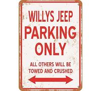 Kilburn Willys Jeep Parking Only Retro Creative Wall Decoration Personality Trend Background Simple Style Iron Painting