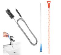 KILDOWS 3 Pièces Deboucheur Canalisation, 200cm Brosse Nettoyage Deboucheur Canalisation Brosse de Furet Deboucheur Evier Réutilisable Outil de Débouchage D'évier pour Cuisine Salles de Bain Baignoire
