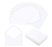 KILDOWS 60 Pièces Enveloppes, 12.5 x 17.5 cm Enveloppes Blanches Petite Enveloppe sans Fenêtre Mini Enveloppe Sacs en Papier Pochette pour Cartes Cadeaux Invitation de Mariage Anniversaires Carte Vœux
