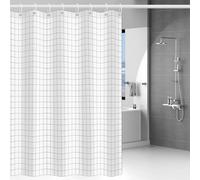 KILDOWS Rideau De Douche Anti Moisissure, Imperméable Rideau de Douche Tissu Lavable, 180X200cm Shower Curtain de Salle de Bain de Baignoire avec 10 Crochets, pour Baignoire, Salle de Bain