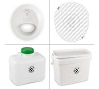 Kildwick Kit de Montage pour Toilettes de Compost sans boîtier, Blanc, Klassik