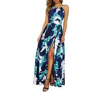 KILIG Robe d'été Femme Longue Robe Maxi Dos Nu Robe d'été élégante Robe de soirée d'invité de Mariage Fente Tenue décontractée