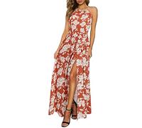 KILIG Robe d'été Femme Longue Robe Maxi Dos Nu Robe d'été élégante Robe de soirée d'invité de Mariage Fente Tenue décontractée