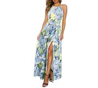 KILIG Robe d'été Femme Longue Robe Maxi Dos Nu Robe d'été élégante Robe de soirée d'invité de Mariage Fente Tenue décontractée