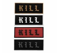 Kill Tactical Morale Patchs rectangulaires 3D en PVC avec crochet au dos, 10 cm x 3,8 cm, pour sac à dos (multicolore)