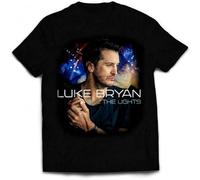 Kill The Lights Black Luke Bryan Unisex 100% Cotton Short-Sleeve T-Shirts Black L