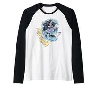 Killer Surf Skull Surf Vintage Wave Skeleton Surfing Manche Raglan