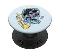 Killer Surf Skull Surf Vintage Wave Skeleton Surfing PopSockets PopGrip Adhésif