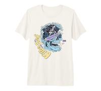 Killer Surf Skull Surf Vintage Wave Skeleton Surfing T-Shirt Haut de Gamme