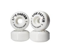 Killer Team Classics 101a Live Faster Roues de Skateboard Adulte Unisexe, Blanc, 53 mm