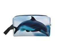 Killer Whale Dolphin Sea 1 Trousse de toilette de voyage, trousse de maquillage, trousse de maquillage, trousse de toilette à suspendre pour femme et homme, gym quotidien