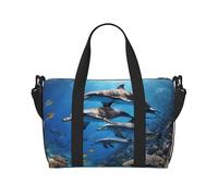 Killer Whale Print Sac de voyage imperméable et léger pour voyages de 3 à 5 jours | Voyage en avion, sport, week-end | Homme et femme (lot de 1), Noir , Taille unique