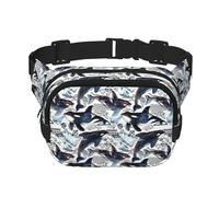 Killer Whale Sac banane tendance unisexe pour l'entraînement, la course, les voyages et la randonnée, Noir , Taille unique