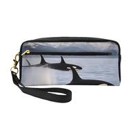 Killer Whales Trousse de maquillage imperméable pour femme Motif baleines