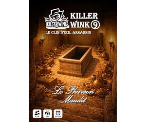 KILLER WINK - 9 - Le Pharaon Maudit, Murder Party de pharaons, Dieux et malédictions, sans maître du Jeu, rejouable à l'infini, 6-18 Joueurs, 16+, 30-180 Min