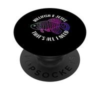 Killifish et Jesus, c'est tout ce dont j'ai besoin Design pour un amateur de poissons PopSockets PopGrip Adhésif