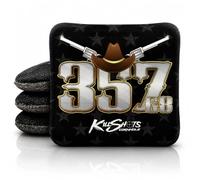Killshots Cornhole | Série 357-G8 | Sacs de cornhole de compétition | Qualité tournoi | Taille et poids réglementaires | Double vitesse | Lot de 4 sacs