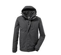 Killtec 43055-000 Veste fonctionnelle pour homme avec capuche zippée amovible Taille courte KOW 161 MN JCKT KG, acier foncé, 29
