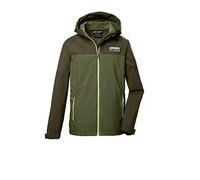 killtec Boy´s Kos 344 Bys Sftshll Jckt Veste Softshell/veste D'extérieur Avec Capuche, Dark Olive, 176 EU