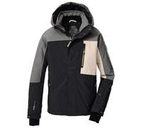 killtec Garçon Veste de ski/fonctionnelle avec capuche et jupe pare-neige KSW 200 BYS SKI JCKT, schwarz/dunkelstein/hellsand, 140, 43466-000