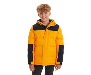 Killtec Boy's Veste matelassée/veste outdoor à capuche KOW 31 BYS QLTD JCKT, jaune, 164, 37217-000