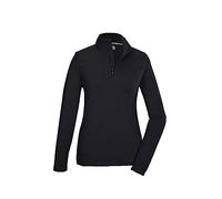 killtec Femme Chemise Fonctionnelle/Chemise à Manches Longues avec col Montant et Fermeture éclair KSW 97 WMN LS SHRT, Black Blue, 36, 40876-000
