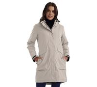 killtec Femme Damen Funktionsparka Parka Manteau Imperméable Avec Capuche Amovible, Light Sand, 38 EU
