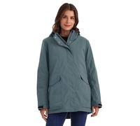 killtec Femme Damen Jacke Veste Fonctionnelle Outdoor Imperméable Avec Capuche Amovible, Blue Grey, 46 EU